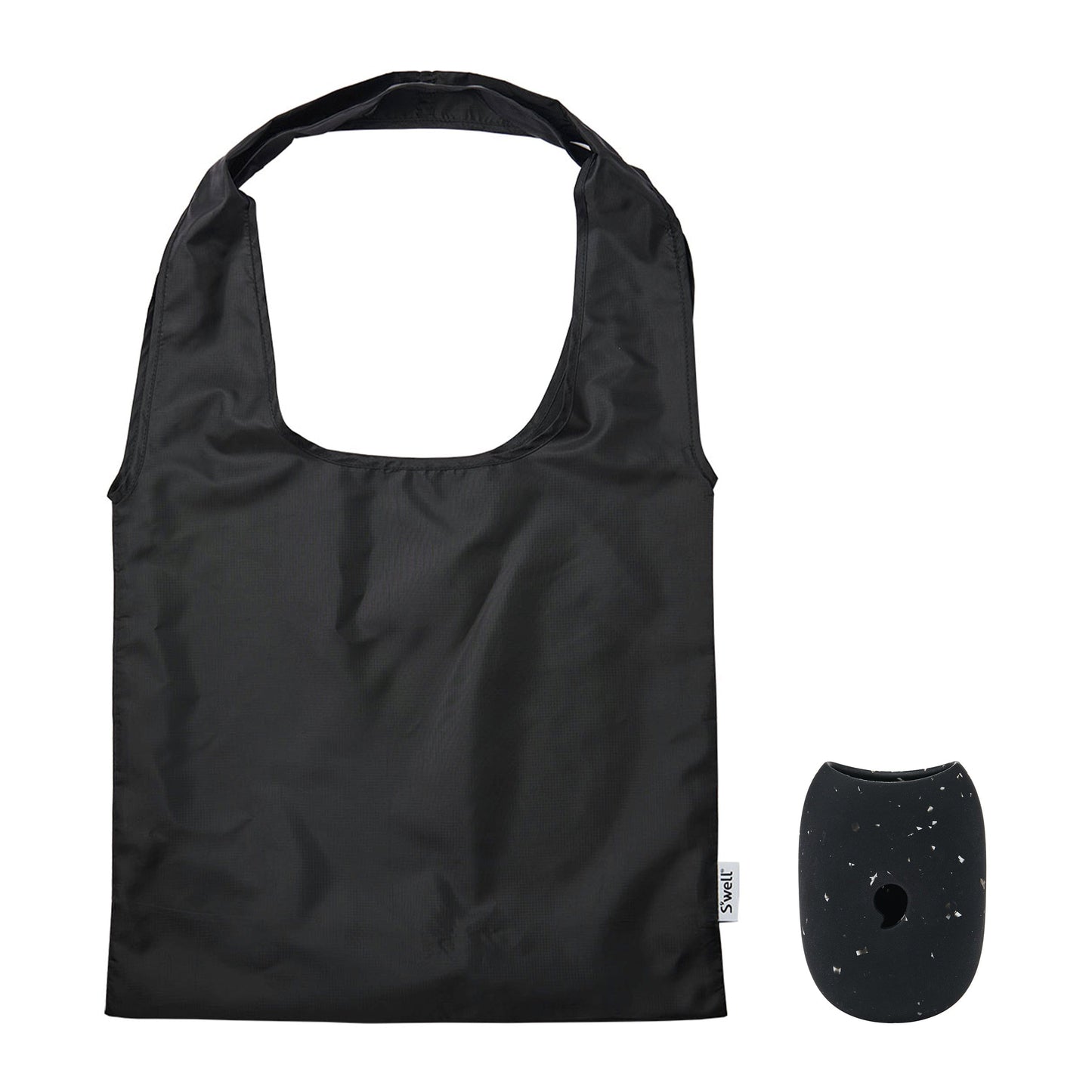 droplet-tote-b1 Swell-Droplet-Tote-Bag-Onyx-Black-Speckled-Front-With-Capsule.jpg