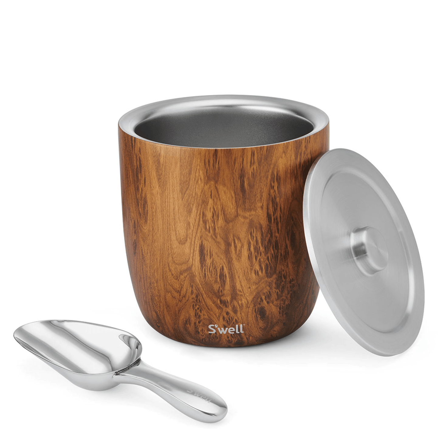 ice-bucket-xl-b2 Swell-Ice-Bucket-XL-100oz-Wood-Print-Teakwood-Angled-Lid-Off.png