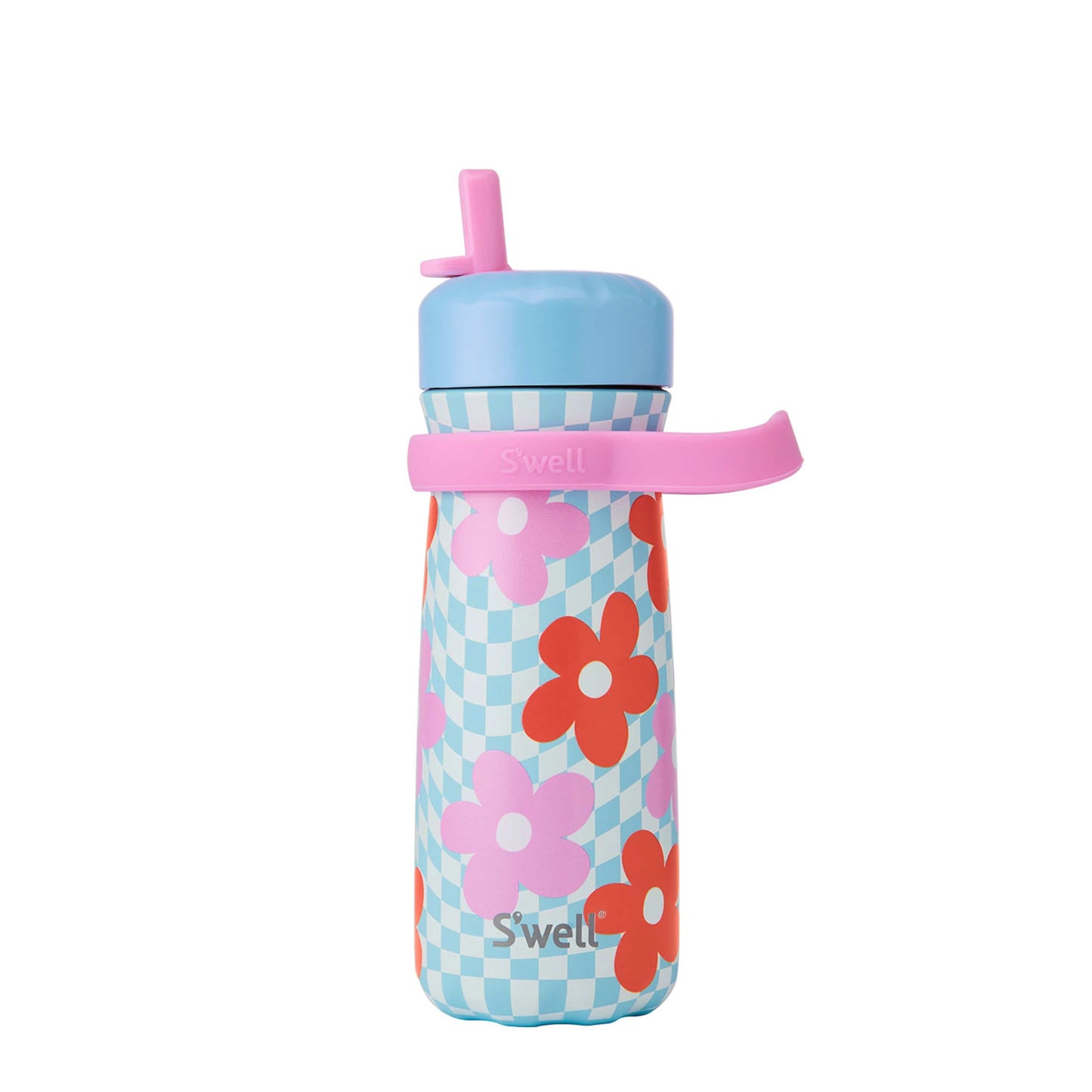 traveler-with-flip-straw-lid-16oz-w0 Swell-Kids-Water-Bottle-Traveler-16oz-Pink-Petal-Front-Lid-Up.jpg
